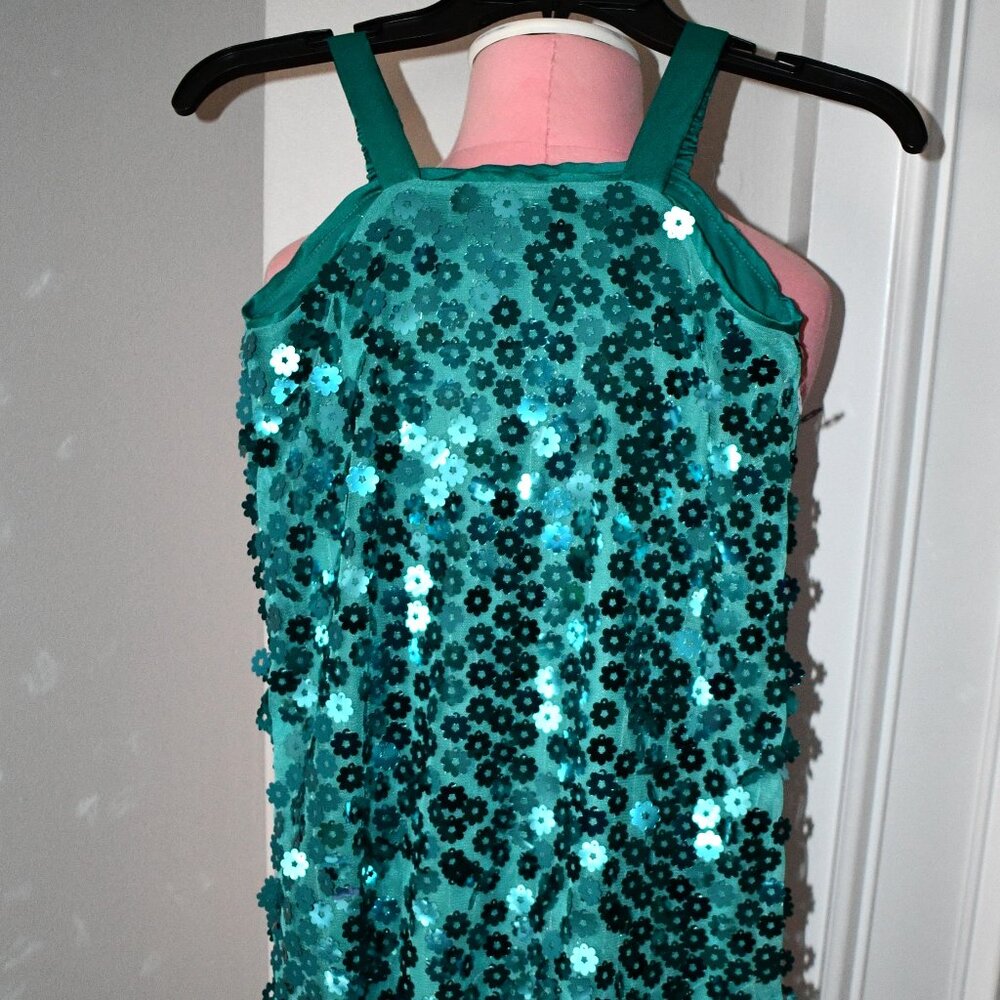 Allison & Kelly Girls Daisy Paillette-Sequin-Embellished Shift Dress in Tea 8